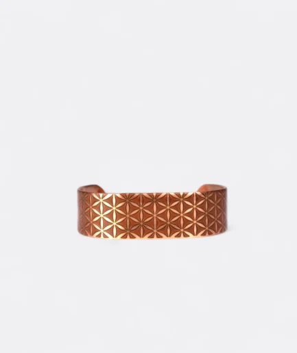 Pulsera Flor de la Vida en cobre - Gruesa, S