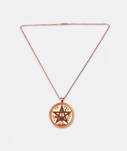 Dije Tetragamaton en cobre con cadena