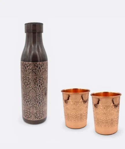 Set 1 botella + 2 vasos