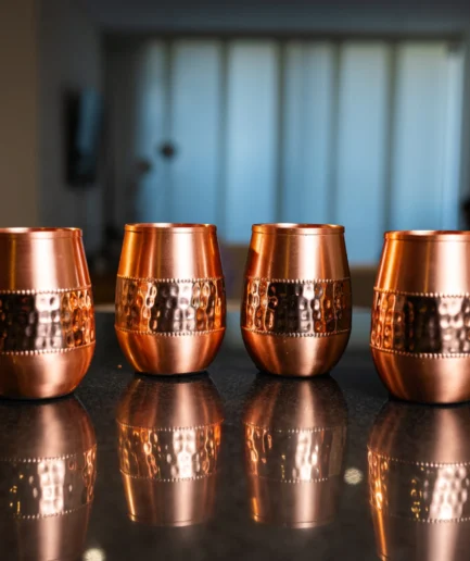 Set x4 Vasos de cobre Signature India